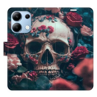 iSaprio flip pouzdro Skull in Roses 02 pro Xiaomi Redmi Note 13