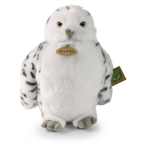 RAPPA Plyšová sova/sovice sněžná s otáčející hlavou 28 cm, Eco-Friendly
