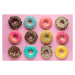 Fotografie Colorful sweet background. Delicious glazed donuts, Alexandra Fedorova, 40x26.7 cm