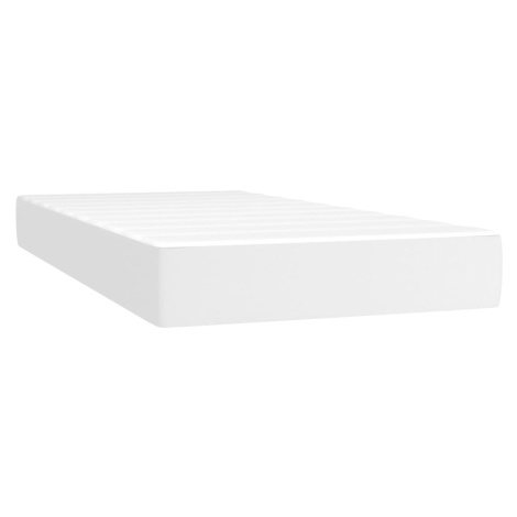vidaXL Taštičková matrace střední tvrdost bílá 120x190x20 cm umělá kůže