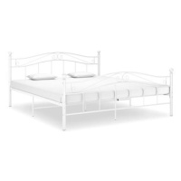 SHUMEE Rám postele bílý, kov, 160 × 200 cm