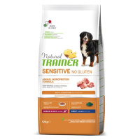 Natural Trainer No gluten medium/maxi vepřové granule 12 kg