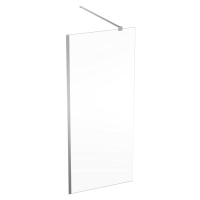 Geberit GEO - Sprchová stěna Walk-In, 90x200 cm, stříbrná/čiré sklo 560.129.00.2