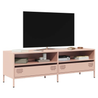 vidaXL TV skříňka růžová 135 x 39 x 43,5 cm ocel válcovaná za studena