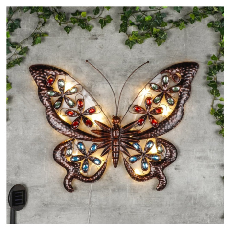 Solární zahradní nástěnné LED svítidlo motýl Dekorhome vidaXL