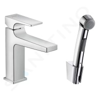 Hansgrohe 32522000 - Umyvadlová baterie s výpustí Push-Open a ruční sprchou Bidette, chrom