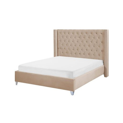 BELIANI postel LUBBON béžová s rámem 180 × 200 cm