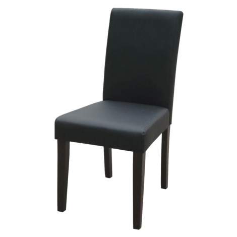 Jídelní židle TAIBAI, černá/hnědé nohy Idea
