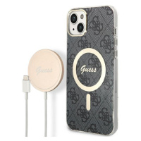 Guess GUBPP14SH4EACSK sada nabíječky MagSafe a pouzdra na iPhone 14 6.1