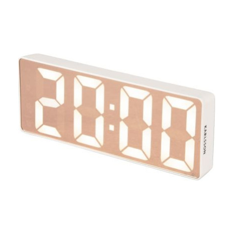 Designové LED hodiny - budík 5877WH Karlsson 16cm FOR LIVING