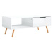 SHUMEE Konferenční stolek bílý vysoký lesk 100 × 49,5 × 43 cm dřevotříska , 326792