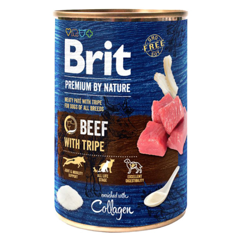 Brit Premium by Nature 12 x 400 g – výhodné balení - hovězí s dršťkami