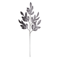 FLORISTA Větvička třpytivá stříbrné listy 80 cm