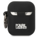 Karl Lagerfeld 3D Logo NFT Choupette Head Silikonové pouzdro Airpods 1/2 černé