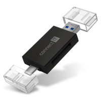 CONNECT IT USB-C/USB-A čtečka karet CFF-1020-BK Černá