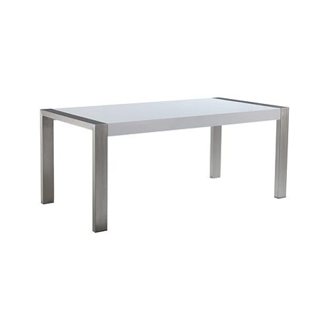 Luxusní bílý nerezový stůl 180x90 cm ARCTIC I, 58848 BELIANI