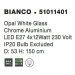 NOVA LUCE závěsné svítidlo BIANCO opálové bílé sklo chromovaný hliník E27 4x12W 230V IP20 bez žá