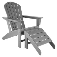 tectake 404609 zahradní židle s podnožkou