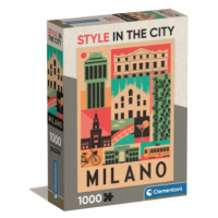 Clementoni - Puzzle 1000 Style in the city Milano Compact box