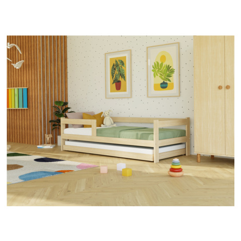Benlemi Jednolůžková postel ze dřeva SAFE 5v1 se zábranou a přistýlkou Zvolte barvu: Světle modr