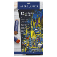 Faber-Castell, 127014, Creative studio, sada olejových pastelů, metalické, 12 ks