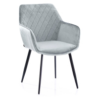 HOMEDE Designová židle Vialli stříbrná