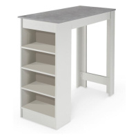 Barový stolek Mariano 115x103x50 cm (bílá, šedá)