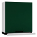 Kuchyňská skříňka Max W60/68 Slim Pl se stříbrnou kapucí zelená