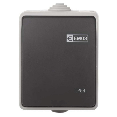 EMOS Přepínač nástěnný křížový č. 7, IP54, 1 tlačítko 1950011202