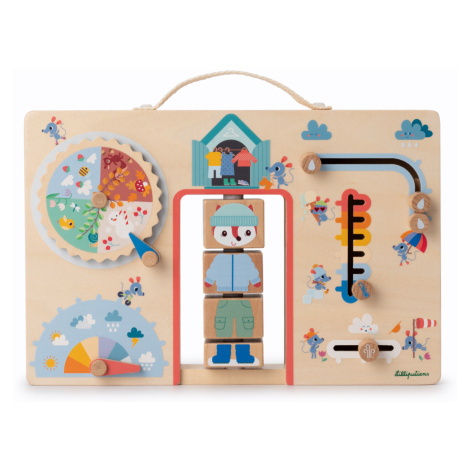 Lilliputiens Activity Board - oblékáme se podle počasí - liška Alice