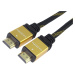 PremiumCord GOLD HDMI High Speed + Ethernet kabel, zlacené konektory, 5m - kphdmet5