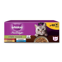 Whiskas Pure Delight kapsičky Výběr kousků v želé pro dospělé kočky 48 × 85 g