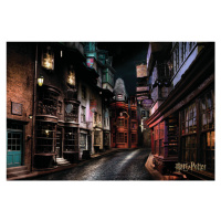 Umělecký tisk Harry Potter - Příčná ulice, 40x26.7 cm