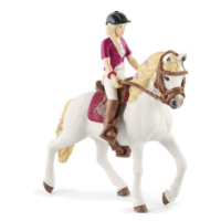 schleich® Horse Club 42540 Blondýna Sofia s pohyblivými klouby na koni