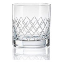 Crystalex broušené sklenice na whisky Barline matný brus 280 ml 4KS