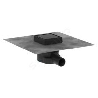 HANSGROHE RainDrain Point Podlahová vpust, 10x10 cm, matná černá 56247670