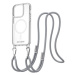 AlzaGuard Luxe Detach Lanyard Case Compatible with MagSafe for iPhone 15 Pro šedý