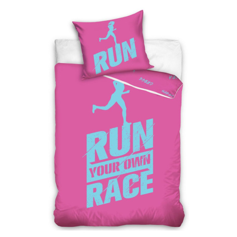 Tip Trade Perkálové povlečení Run Race růžové
