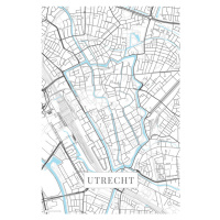 Mapa Utrecht white, 26.7 × 40 cm