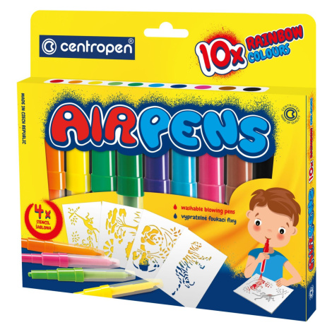 Foukací fixy Centropen AIR PENS - duhové barvy, 10 ks