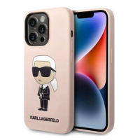 Originální Pouzdro Karl Lagerfeld na iPhone 14 Pro růžové Magsafe