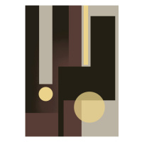 Ilustrace Grey Brown & Yellow, Nordic Creators, 30x40 cm