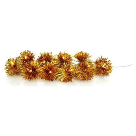 Transparentní LED světelný řetěz Markslöjd Pompom, 10 světýlek, délka 225 cm