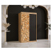 Šatní skříň Abi Sosna Barva korpusu: Bílá, Rozměry: 250 cm, Dveře: Sosna + černá