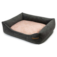 Růžovo-tmavě šedý pelíšek pro psa 55x65 cm SoftBED Eco S – Rexproduct