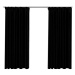 SHUMEE Zatemňovací závěsy s háčky vzhled lnu, 2 ks, 140 × 175 cm, černé