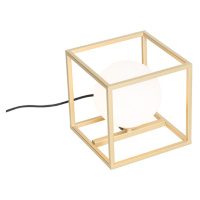 Designová stolní lampa zlatá s bílou - Aniek