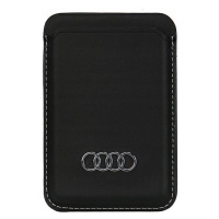 Audi Synthetic Leather Wallet Card Slot černá/black MagSafe AU-MSCH-Q3/D1