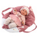 Llorens 74014 NEW BORN - realistická panenka miminko se zvuky a měkkým látkovým tělem - 42