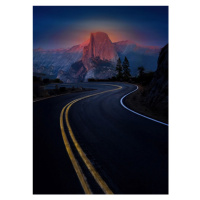 Fotografie Sunset Half Dome Yosemite, Jiahong Zeng, 30 × 40 cm